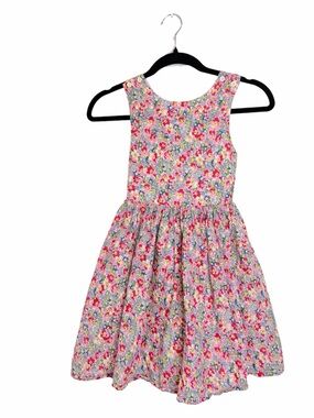 Mini Boden Girls Pink Floral Crossback Dress